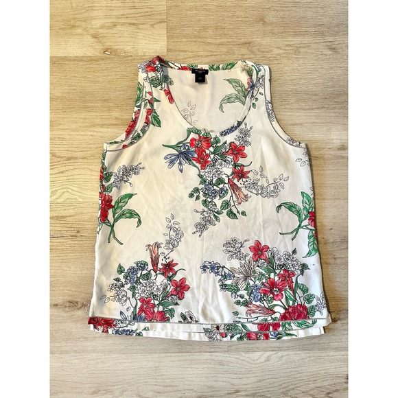 Ann Taylor Petite Floral sleeveless top size Large - Picture 2 of 6